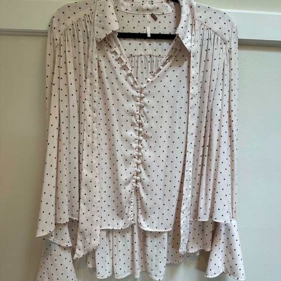 Free People Dot Button Down - Picture 1 of 8
